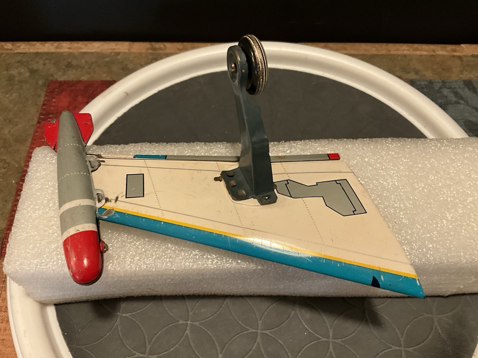 Vintage Tin Pair USAF Jet Plane Wings For Battery Operated Toy 1960s, Wings Only