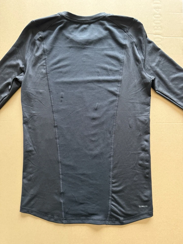 Adidas Boys Active Black Climalite Long-sleeve Base Layer Shirt Large 14-16 - Image 2 of 4