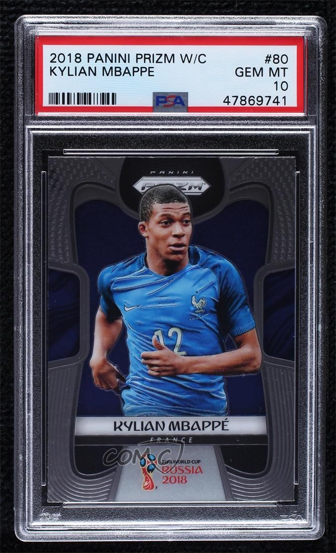 2018 Panini Prizm World Cup Kylian Mbappe #80 PSA 10 GEM MT 04uh