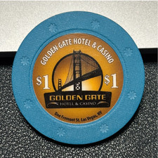 $1 GOLDEN GATE HOTEL CASINO CHIP POKER CHIP LAS VEGAS NEVADA GAMBLING TOKEN