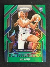 2025 Panini Prizm WNBA Kiki Iriafen Fearless Green Rookie