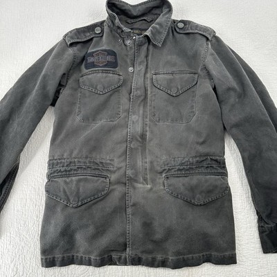 Harley Davidson M-65 Military Field Jacket Green Men's Small H2 | eBay