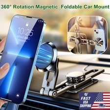 Car Dashboard Mount Stand 360  Rotation Foldable Magnetic Phone Holder Universal
