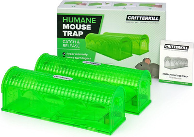 Humane Mausefalle XL - 2Er Pack - Wiederverwendbarer Lebendsicherer Fänger Für N