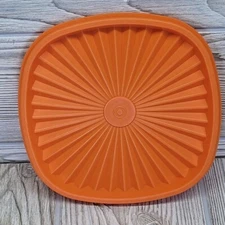 Tupperware 841-3 Replacment Seal Square Orange 841 Servalier Lid 6 in Vtg 6.5"