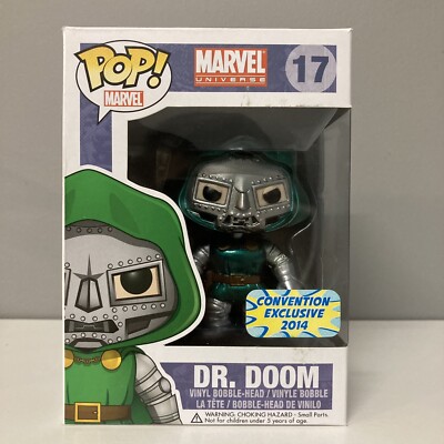 FUNKO POP! #17 DR. DOOM - Metallic Bangkok Convention Exclusive 2014 Sticker | eBay