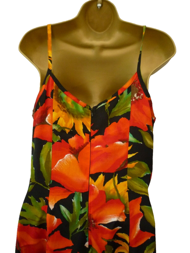 Choise By DANWEAR Ladies Size 12 Red Floral Summer Strappy A Line Shift Dress - Picture 10 of 12