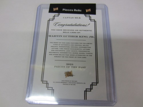 #45 2023 Piezas del Pasado MARTIN LUTHER KING JR Lienzo-MLK Reliquia 7 Años - Imagen 3 de 3