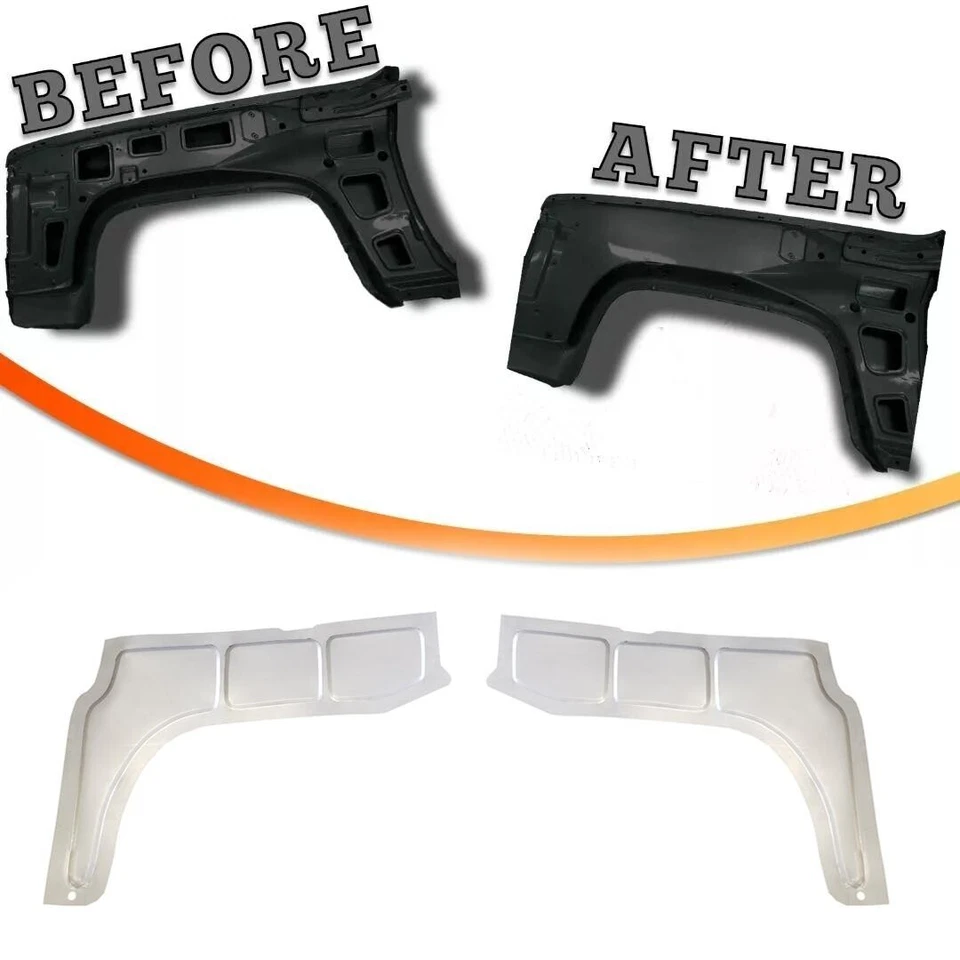 Front Inner Fenders with Bead Roll Design Fits 1981-1988 Chevy GMC Square body — 第 2/3 张图片