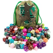 Wiz Dice DND Dice Set - 140 Pieces Total 20 Sets of 7 Dice in Unique Colors  