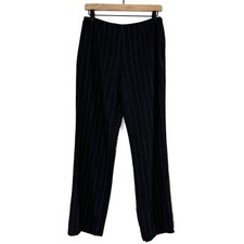 Carlisle Women  s Size 8 Medium Gray Stripe Wool Blend Vintage Trouser Pants