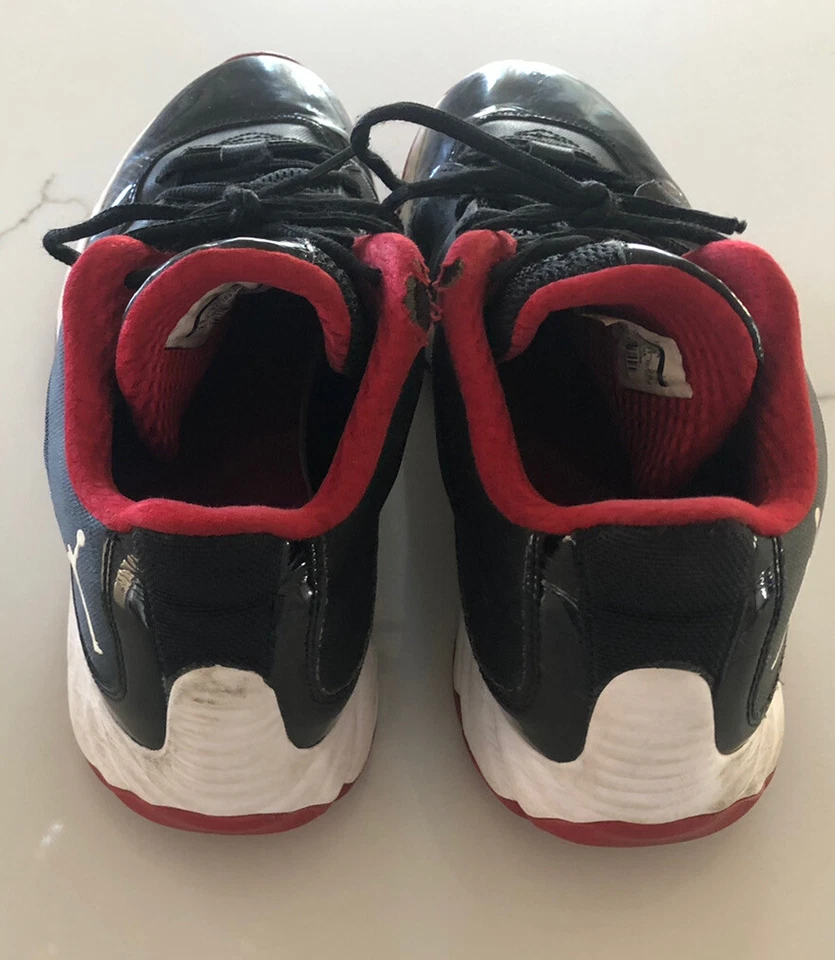 Nike Jordan Super.Fly Low Usado Talla 11 2012 DS Negro/Blanco Gimnasio-Rojo 540203 001 Foto 4 de 4