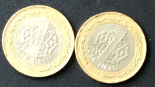 Turkey 2 Coins 1 Lirasi 2009(2)  (L386)