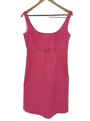 j crew pink bow dress Bow-front Shift Dress In Stretch Linen Blend For Women