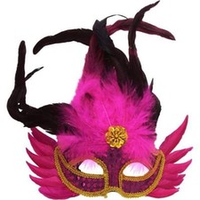 Smiffys Feathered Masquerade Eyemask Adult Fa...