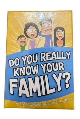 Do You Really Know Your Family? Fun Family Trivia Card Game FACTORY SEALED 8+