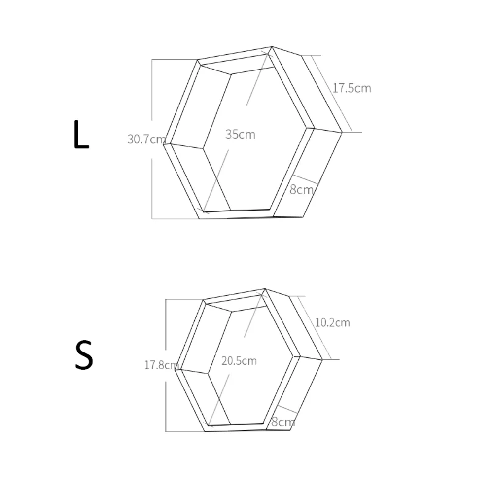 NNEOBA Children Nordic Hexagon Wall Shelves eBay