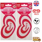 Walls Hanging Car Air Freshener Odor Neutralizer Fragrance Cherry Liqueur x2