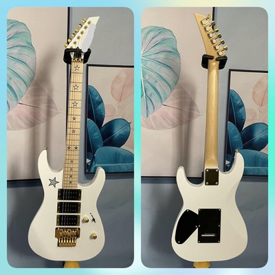 Alpine White Jersey Star ST Electric Guitar Maple Fretboard&Neck Gold FR Bridge
