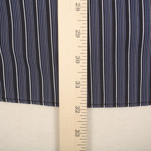 BUGATCHI Uomo Mens Shirt Button Up Long Sleeve Adult M Blue Black Striped - Picture 8 of 8