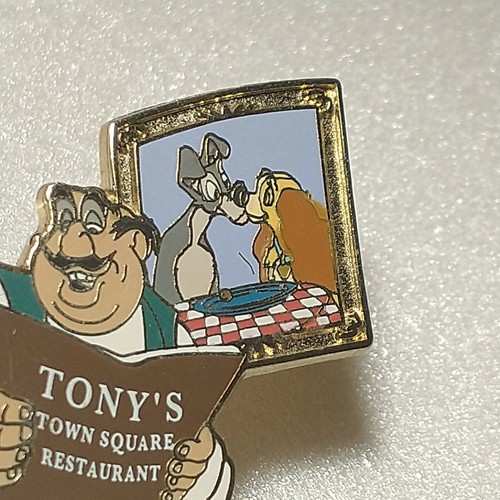 Lady and the Tramp Pin Tony's Spaghetti Kiss Disney Magic Kingdom Good Morning - Picture 2 of 8