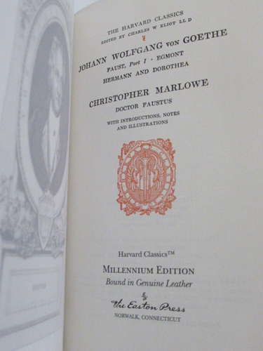 The Harvard Classics Eliot Edition Goethe FAUST EGMONT, Marlowe Doctor Faustus - Picture 4 of 6
