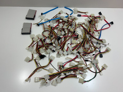 Huge Lot of Used Computer Hard Drive Cables And Etc. Approx. 3 Lbs.