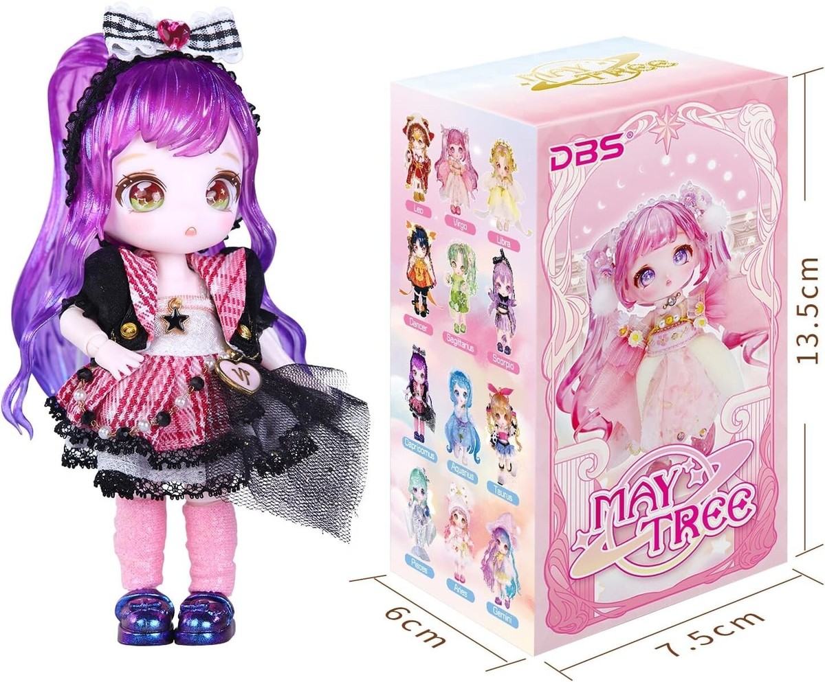 ICY Fortune Days 13cm BJD Doll - Anime Style Doll Set, Ages 8+