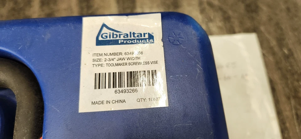 NUEVO Gibraltar 63493266 XTMV/ST/4 2-3/4" Mandíbula Toomaker Tornillo, 3.5" Abierto. Foto 2 de 4