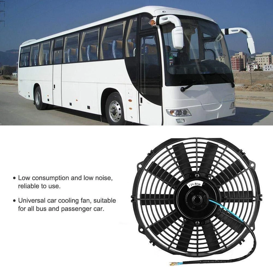 Ventilateur Refroidissement Moteur 12" 12V 80W Universal Car Climatiseur Mote... - Photo 3/4