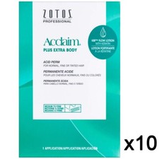 SALON ZOTOS ACCLAIM PLUS EXTRA BODY HAIR PERM NORMAL FINE TINTED MEDIUM 10 PACK