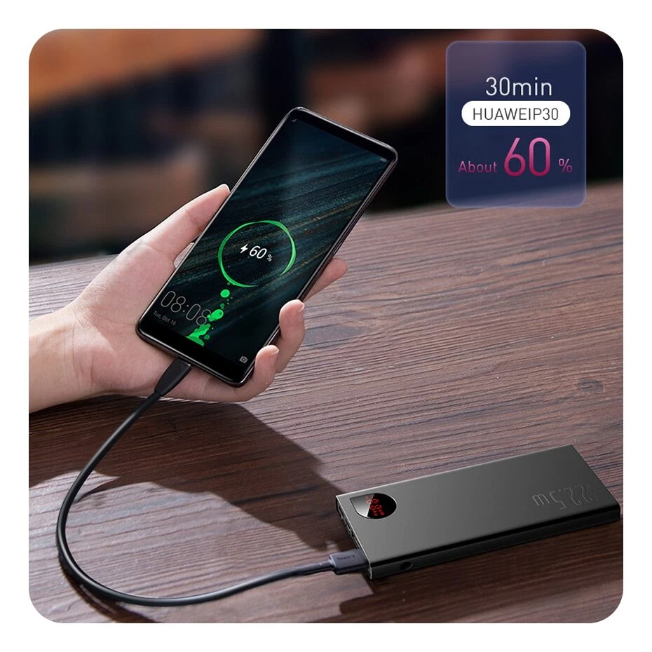 10000mAh 22.5W Fast Charging Power Bank Portable Battery