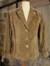 Jerry Lewis Classic Luxuries Brown Suede Leather Jacket Size M
