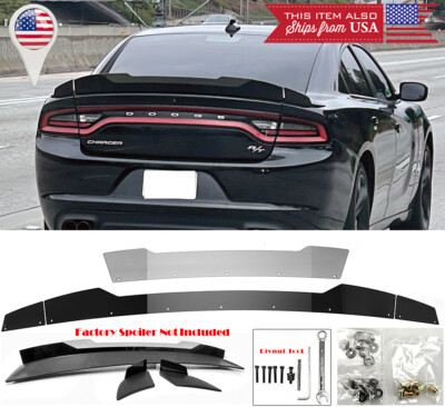 #ad G1 Gloss Black Gurney Flap Decklid Wicker Bill Fit 15 23 Charger RT SXT Spoiler $135.99
