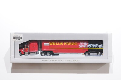 SPEC CAST LIBERTY CLASSCIS PETERBILT 379 WITH FEATHERLITE TRAILER WELLS FARGO 1: