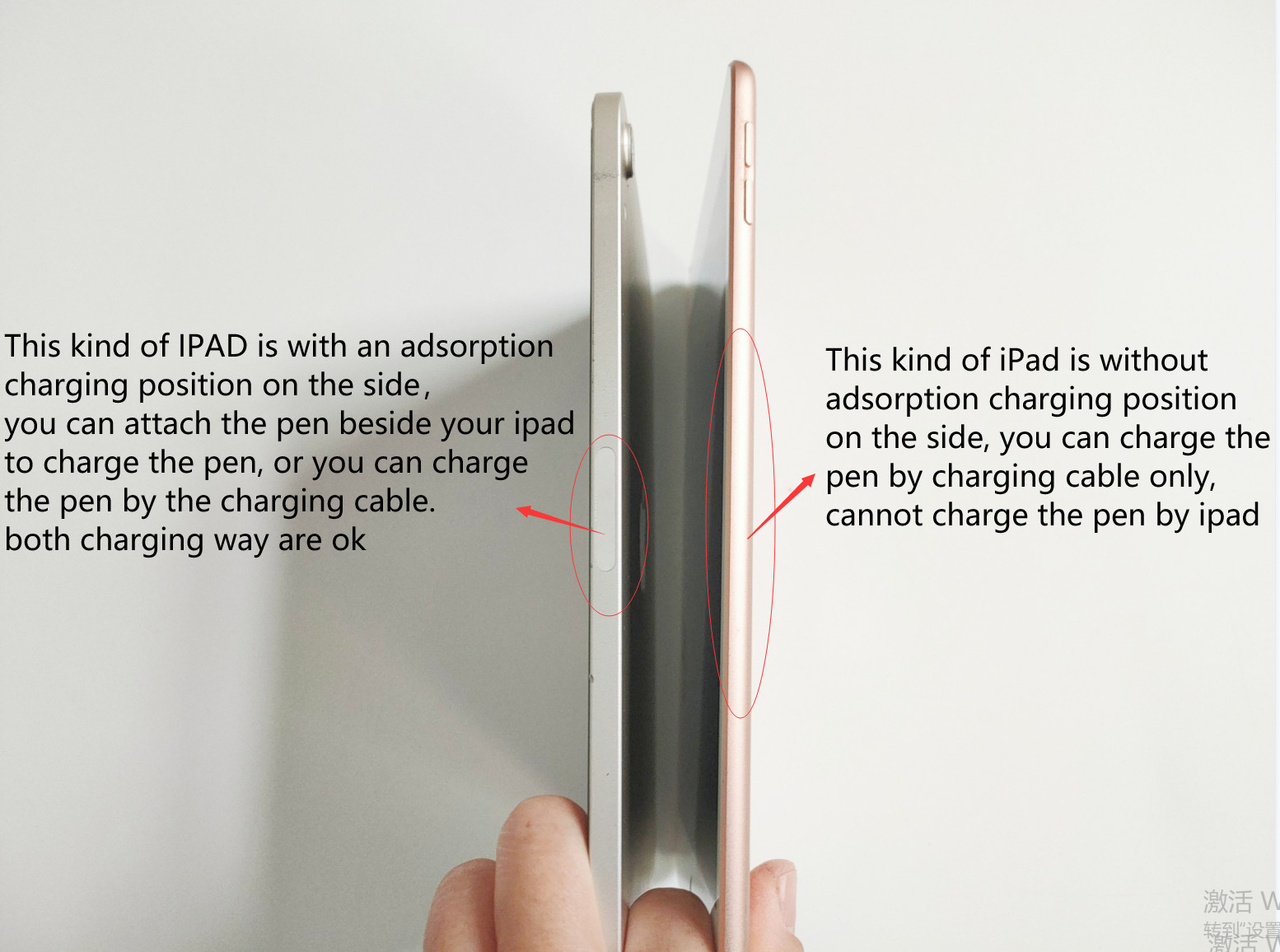 Bluetooth Wireless Charging Stylus Pencil for Apple iPad 2018-2024 Write/Draw