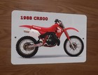 1988 Honda Cr500 Dirt Bike Motocross Motorcycle Photo 8x12 Metal Wall Sign