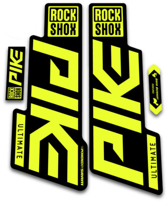 Stickers Velo Rock Shox Pike Rock Shox Autocollants Compatibles Avec Fourche Pike Ultimate 2020 RockShox Pike Ultimate Autocollant
