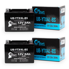2X 12V 3Ah Battery for 1986 Honda NQ50 Spree, 50D SS 50CC