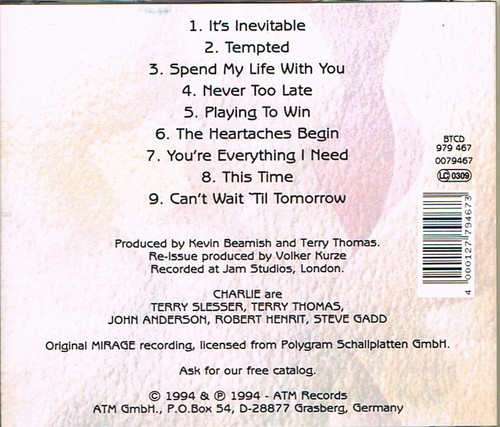 Charlie: Charlie / It's Inevitable CD - Bild 2 von 2