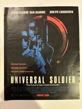 Vtg 1990s AD, Universal Soldier Movie, Jean-Claude Van Damme, Dolph Lundgren