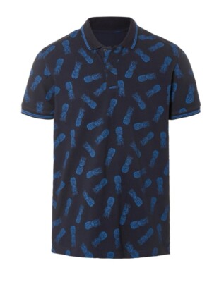 Herren Polohemd Poloshirt Shirt Livergy Dunkel Ananas Regular Fit 100% Baumwolle