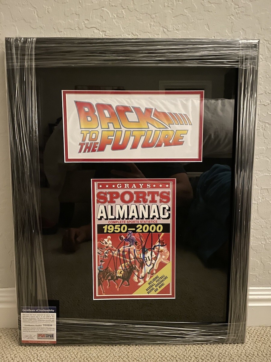 Michael J Fox Signed Gray's Sports Almanac Autograph Auto