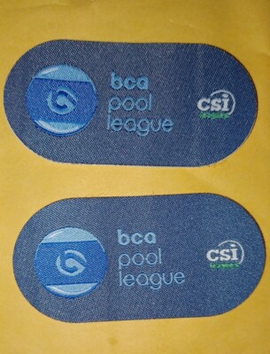 BCA LEAGUE MEMBERSHIP ADHESIVE PATCH PATCHES POOL LEAGUE (X2) NEW BLUE ...