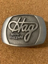 The Great Merle Haggard "Hag" Smaller Belt Buckle Very Sturdy Pewter
