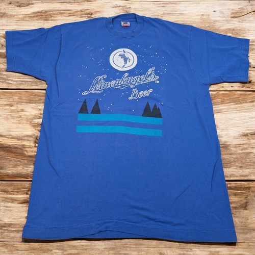 Chippewa, Leinenkugel's Beer T-Shirt - XL, Chippewa WI, Blue, Single Stitch Vintage