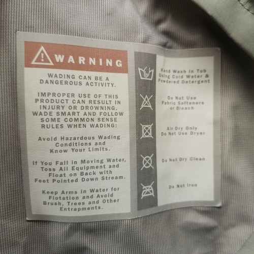 Simms Wading Pants Mens S Green Fly Fishing Stockingfoot Made in USA - Picture 12 of 16
