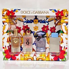 New Dolce&Gabbana 4PCs Women Fragrance Splash Mini Gift Set 5 ml/0.17 oz~Rare
