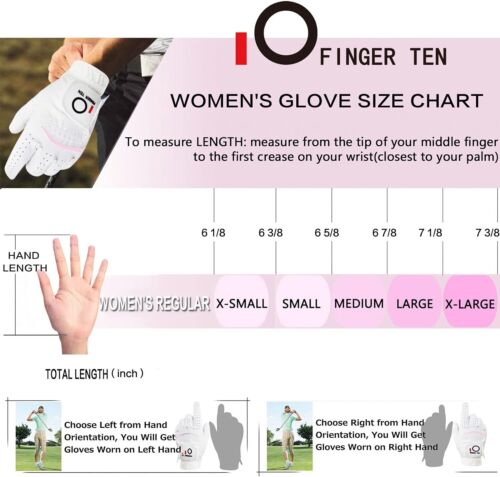 Damen Frauen Golf Regen Handschuhe Paar beide Hände oder 2er Pack linke rechte Hand US-Versand - Bild 5 von 12