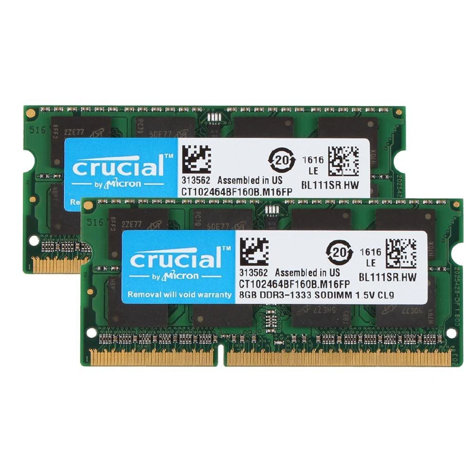 Crucial 32GB 16GB 8GB PC3-10600S DDR3 1333MHz 204Pin SODIMM Laptop Memory SDRAM - Image 3 of 4